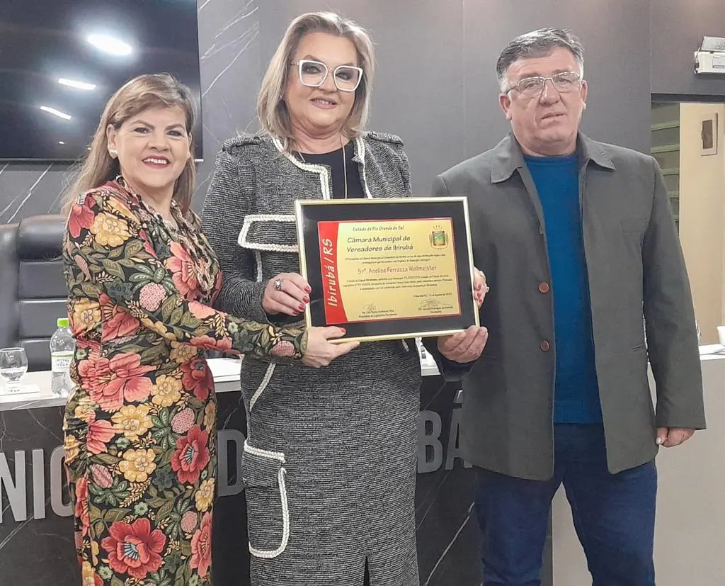 Câmara Municipal de Vereadores de  Ibirubá Reconhece Contribuições da Empresária Anelise Ferrazza Wollmeister com o Título de Cidadã Ibirubense