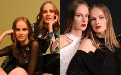 Gêmeas idênticas, modelos crissiumalenses despontam na moda internacional