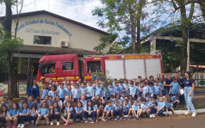 Treinamento de Evacuação em Caso de Sinistro é Realizado para Alunos da Escola Edson Quintana em Ibirubá