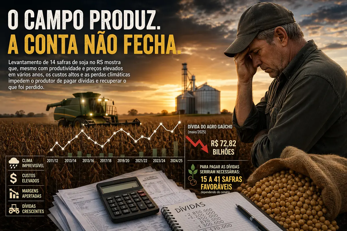 Soja no RS: conta do campo ainda não fecha