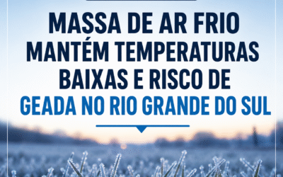 Massa de ar frio mantém temperaturas baixas e risco de geada no Rio Grande do Sul
