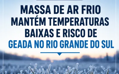 Massa de ar frio mantém temperaturas baixas e risco de geada no Rio Grande do Sul