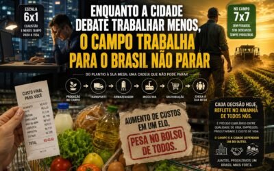 Enquanto a Cidade Debate Trabalhar Menos, o Campo Trabalha Para o Brasil Não Parar